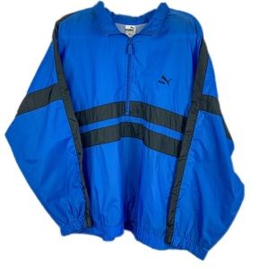 90’s Puma Vintage Windbreaker Blue Black VTG
